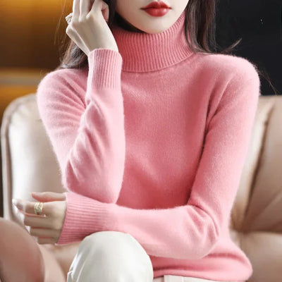 Ella | Kaschmir-Pullover mit hohem Halsausschnitt