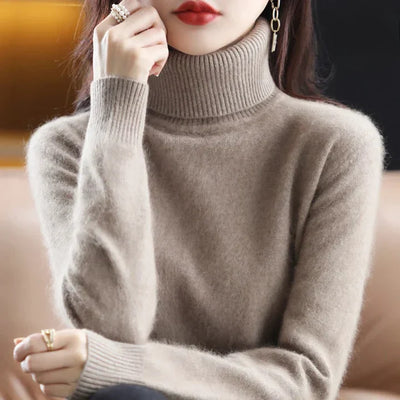 Ella | Kaschmir-Pullover mit hohem Halsausschnitt