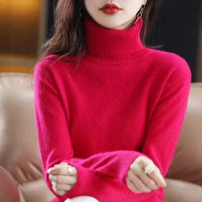 Ella | Kaschmir-Pullover mit hohem Halsausschnitt