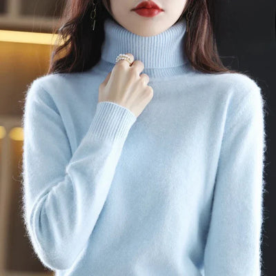 Ella | Kaschmir-Pullover mit hohem Halsausschnitt