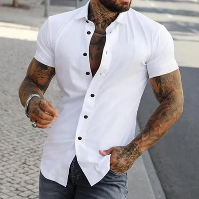 Leuchtfeuer | Kurzarm Herrenhemd – Elegantes Sommer Hemd für Männer-4