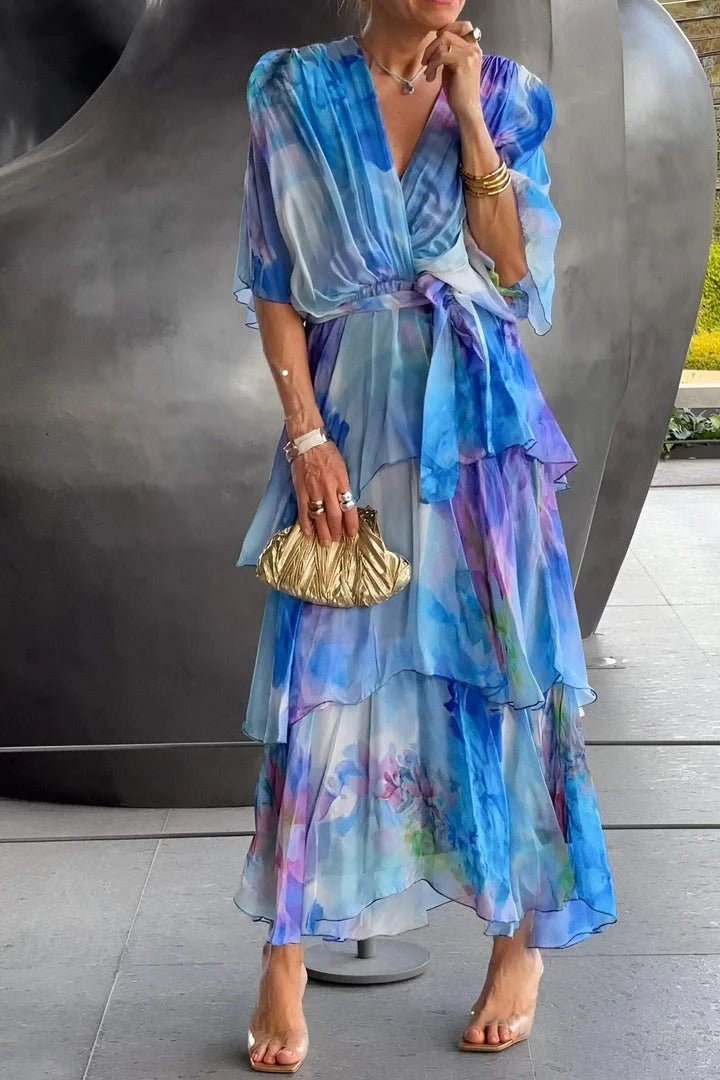 Sarina | Maxikleid Sommer - Leichter Chiffon-1