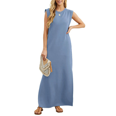 Monika | Knitterfreies, fließendes langes Kleid
