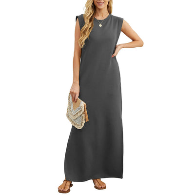 Monika | Knitterfreies, fließendes langes Kleid