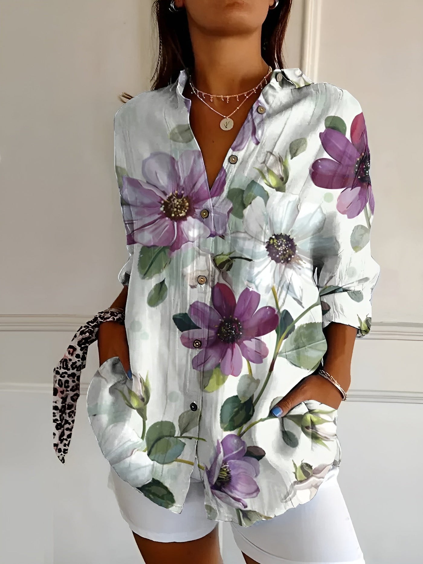 Chelsea | Bluse für Frauen Langärmliges Button-Down Hemd
