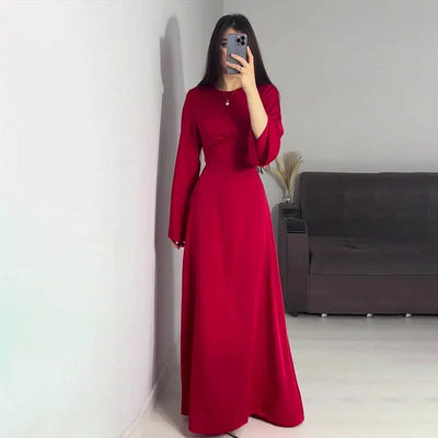 Greta | Elegantes langes Kleid aus Satin