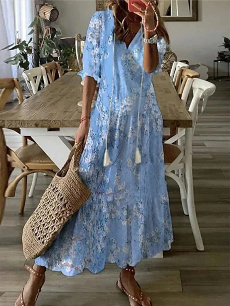 Bettina | Maxikleid Sommer Leicht und Atmungsaktiv, Bohème Stil