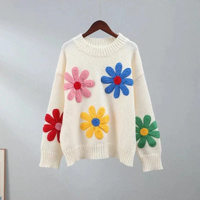 Greta | Moderner geblümter Pullover