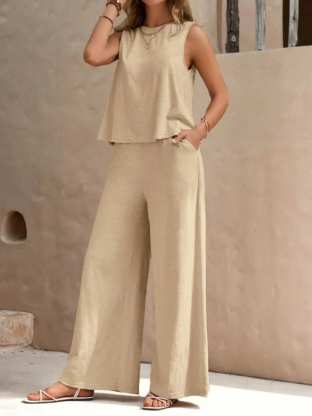 Zina | Twin Set aus Oberteil und Hose – Lässig Elegantes Outfit